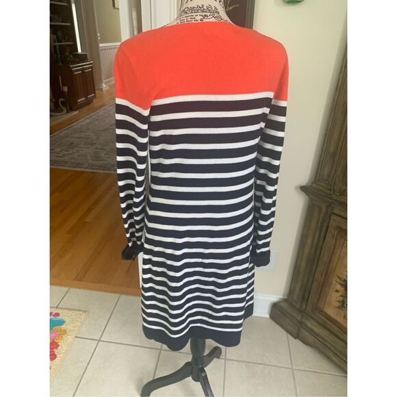 Banana Republic Stripped Navy Blue Dress - Picture 7 of 9